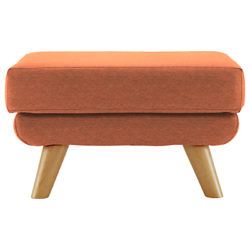 G Plan Vintage The Fifty Five Footstool Tonic Orange